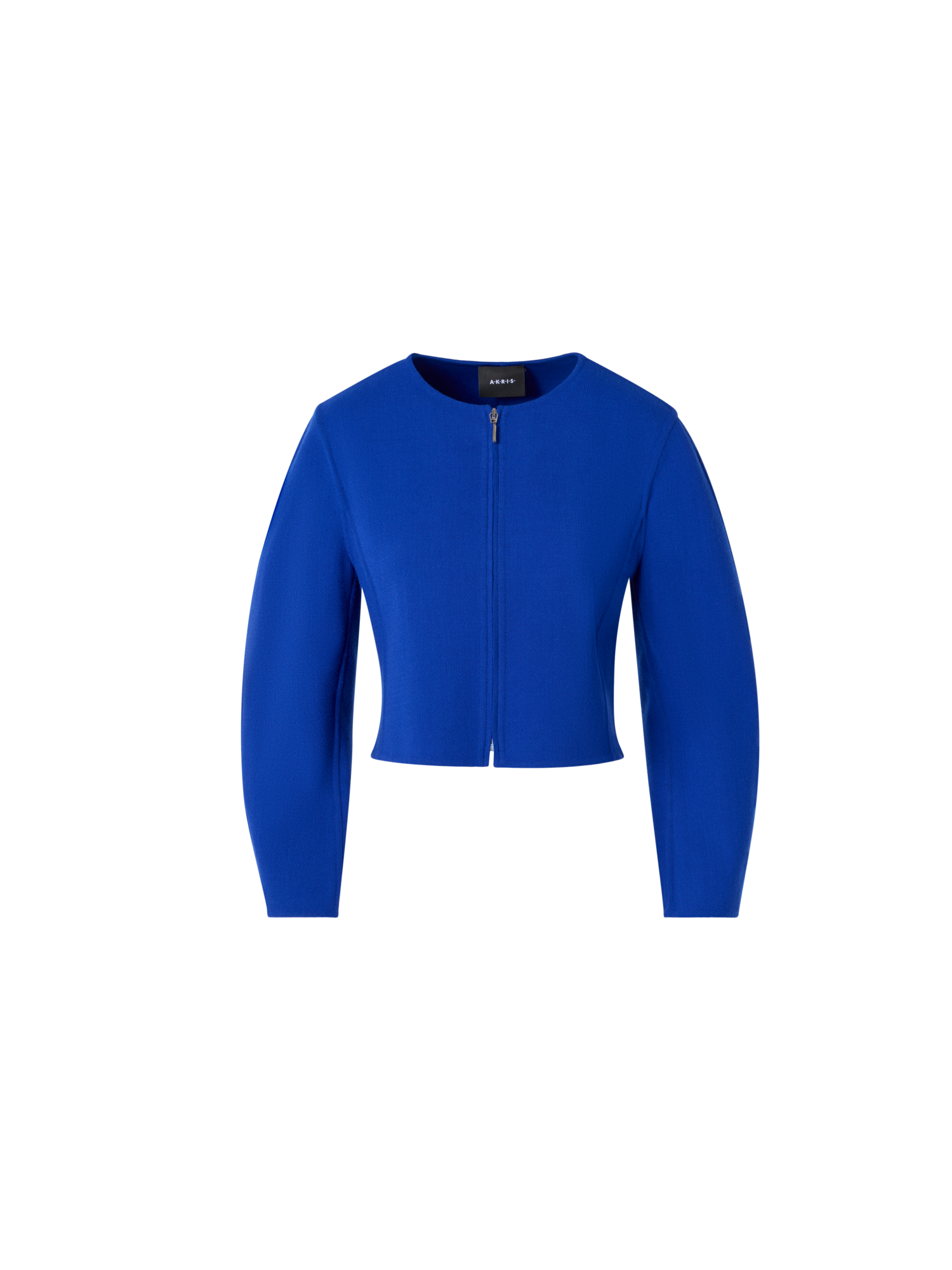 Designer Harriet Short Fitted Jacket in Wool Double-Face - blue