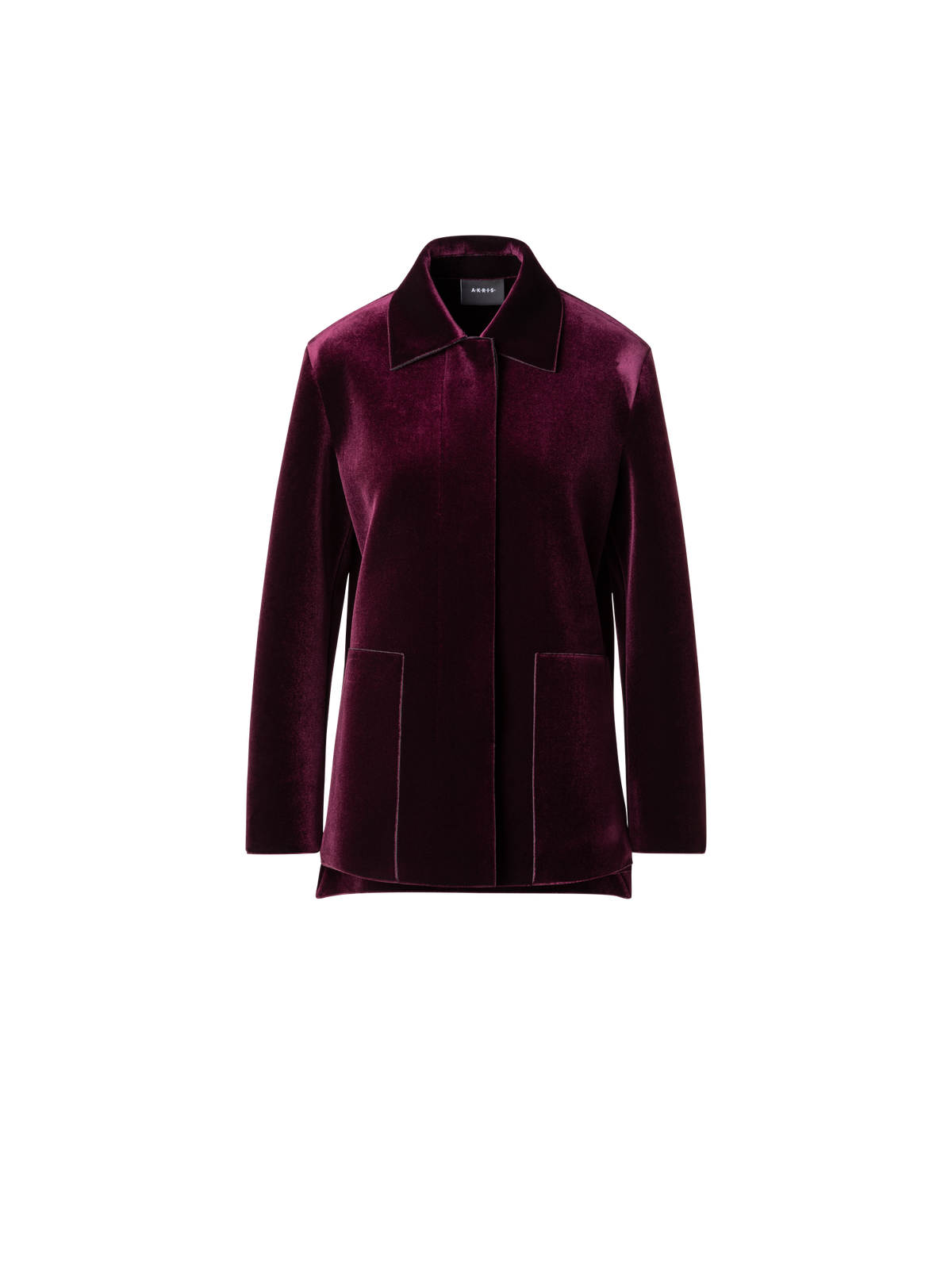 Designer Oversized Neoprene Velvet Jacket - pink