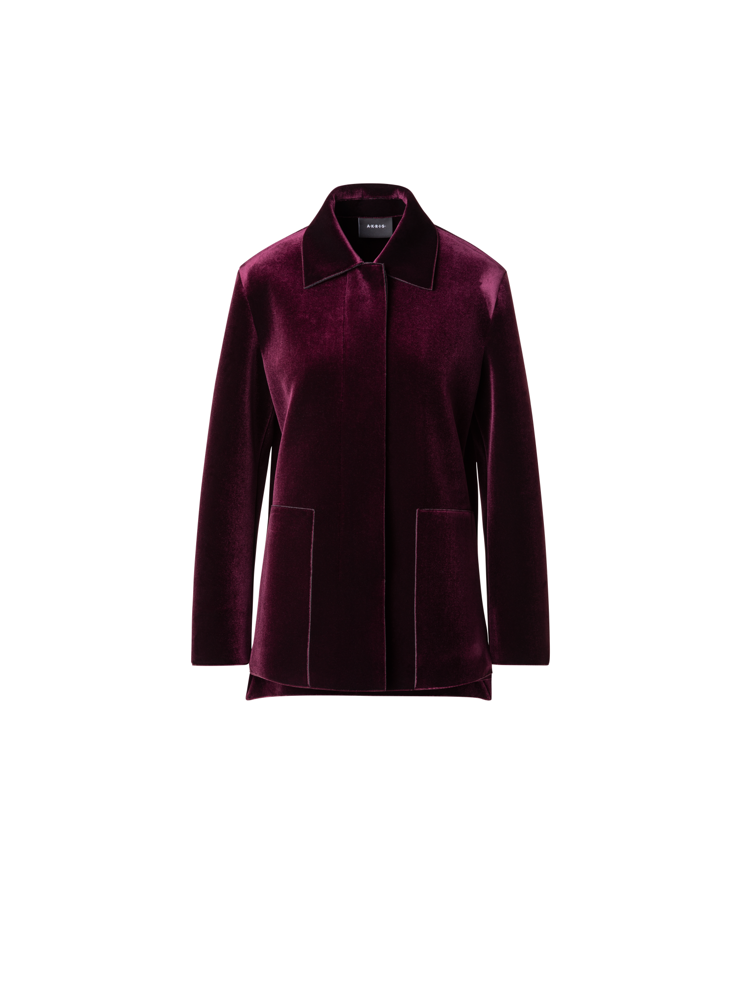 Designer Oversized Neoprene Velvet Jacket - pink