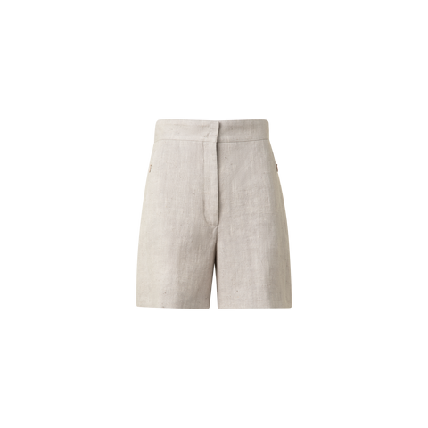 Shorts aus naturbelassenem Leinen