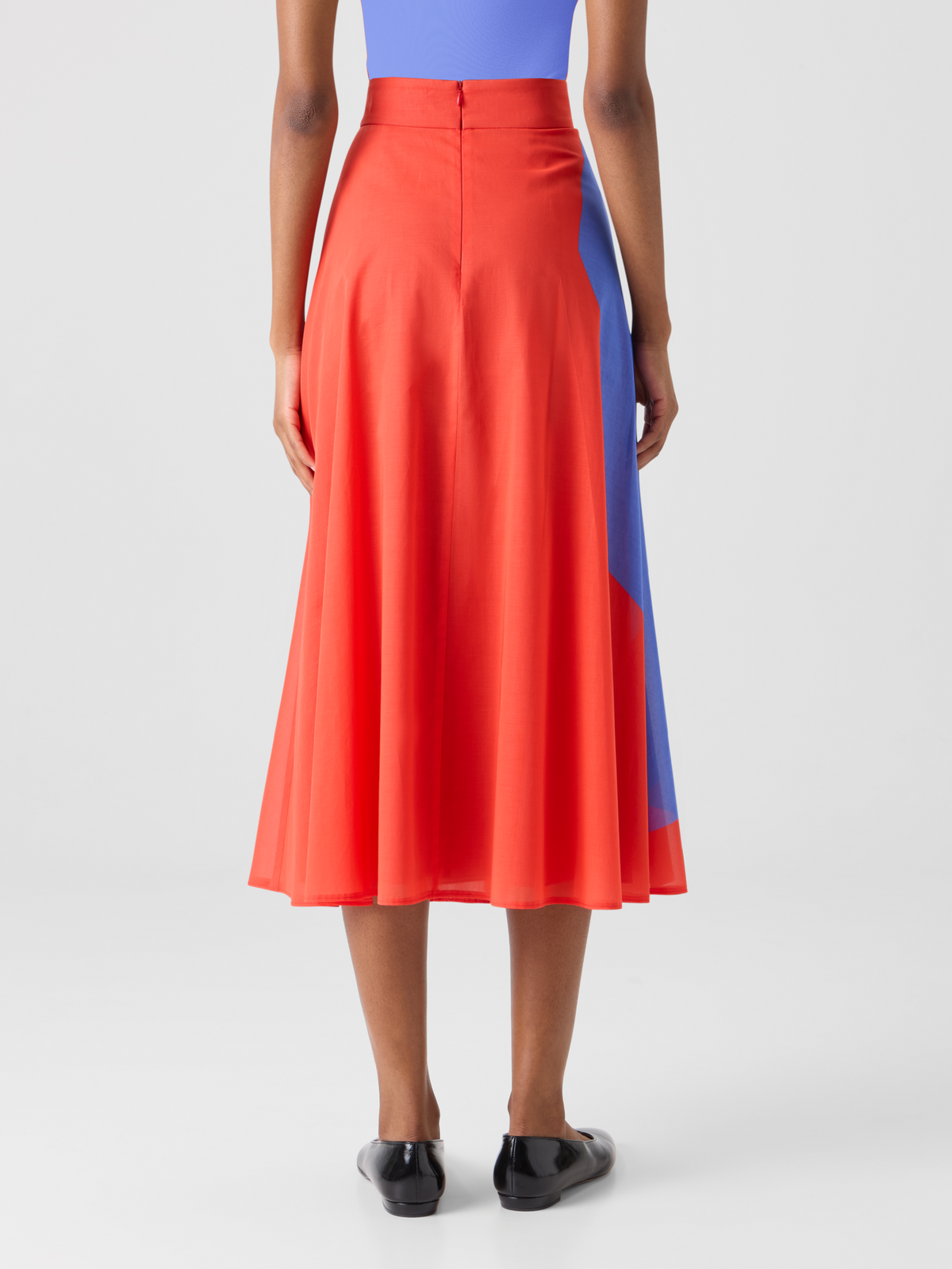 Designer Midi Skirt with High Plains Print - multicolor #editorial