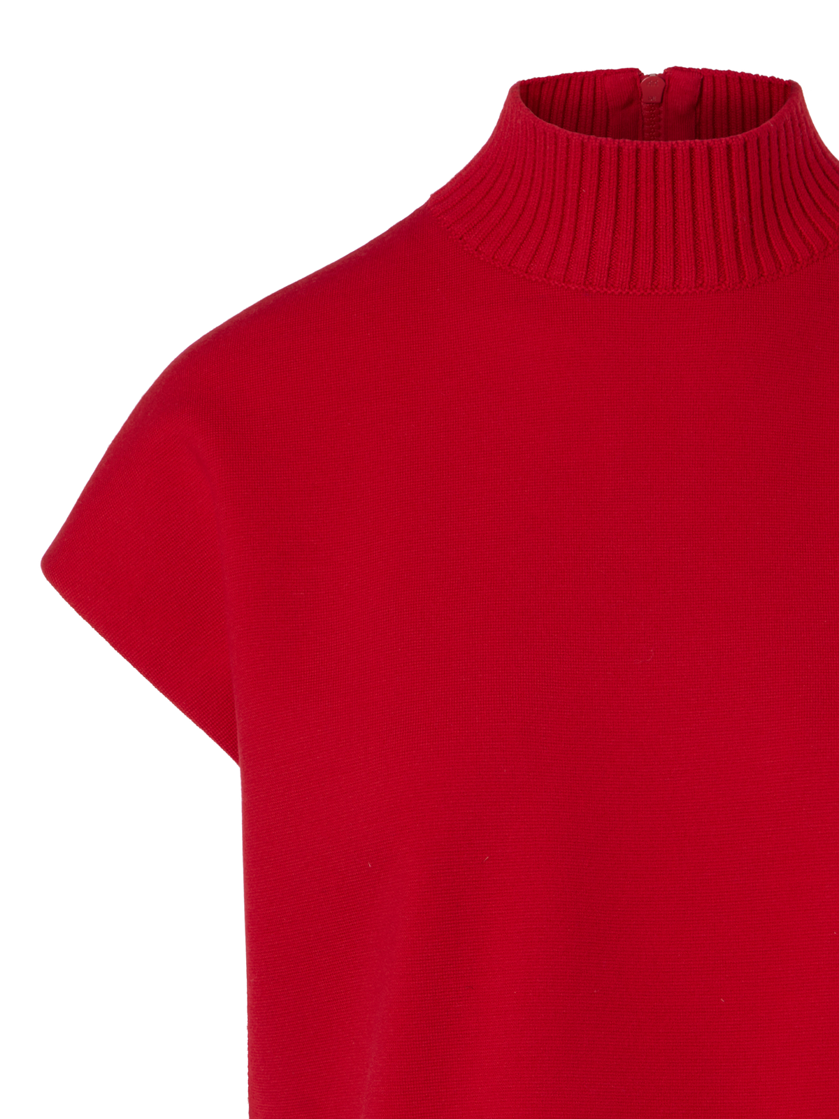 Designer Bright Red Milano Knit Pullover - red