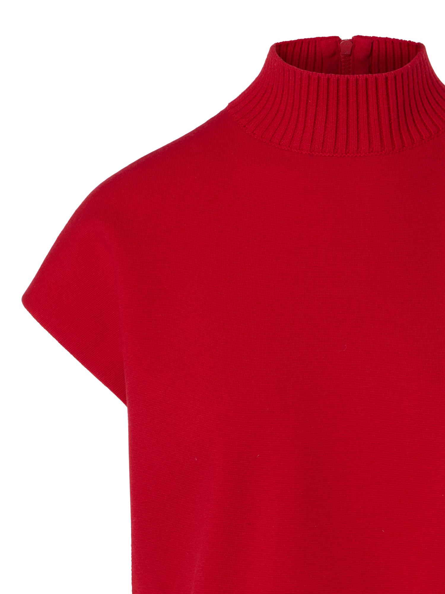 Designer Bright Red Milano Knit Pullover - red