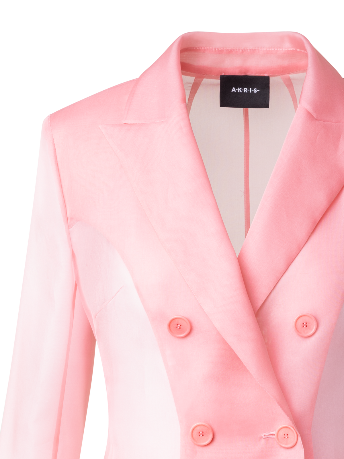 Designer Long Sheer Silk Jacket - pink