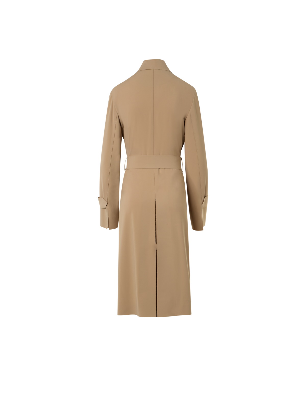 Designer Light Trench Coat in Techno Laser Cut - beige