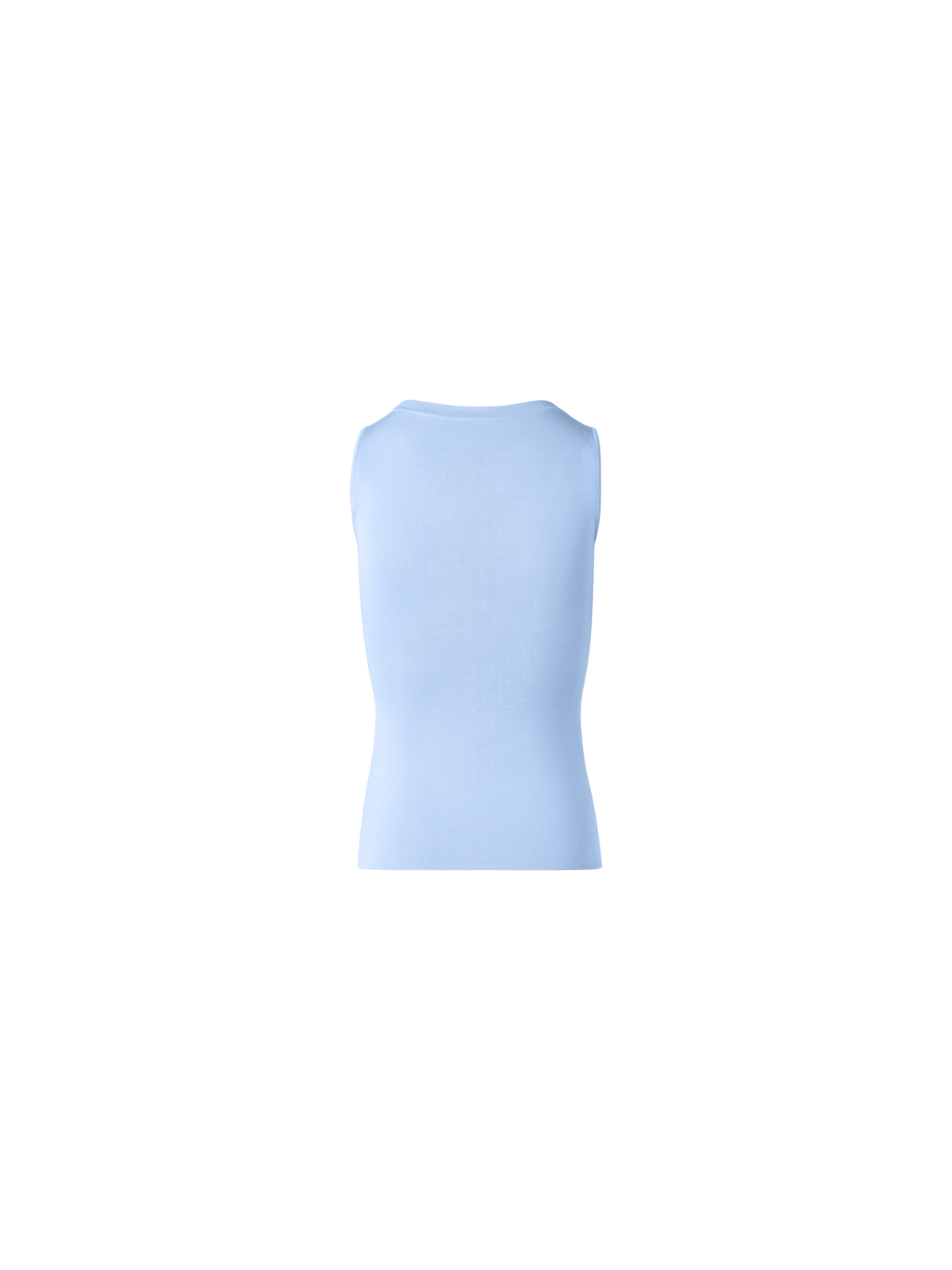Designer Silk Knit Tank Top - blue