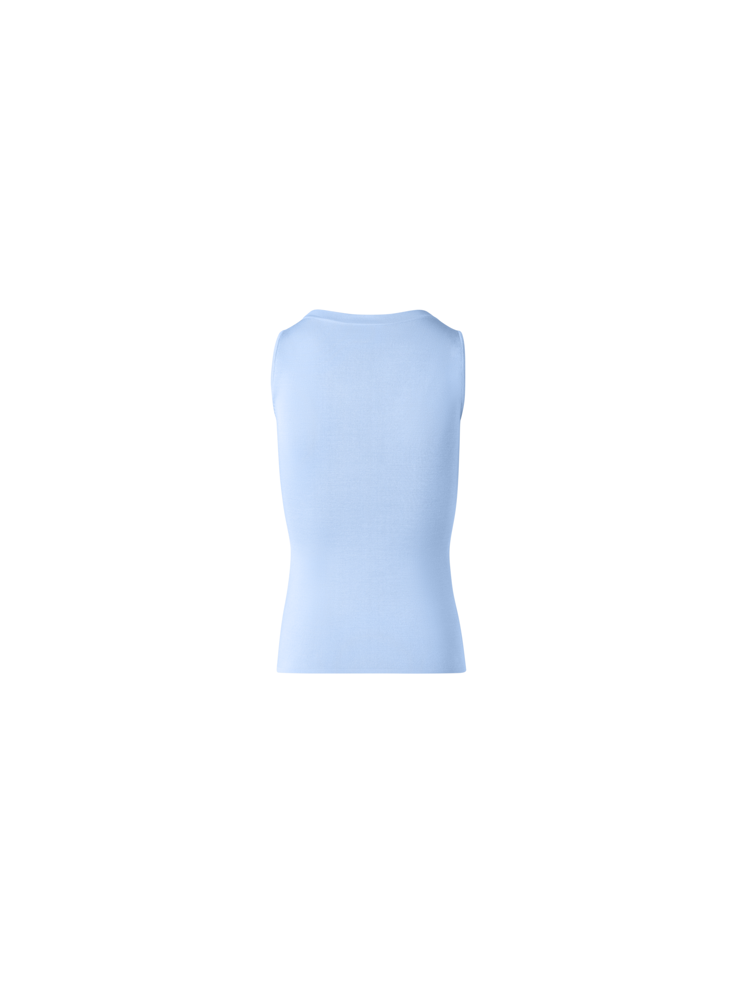 Designer Silk Knit Tank Top - blue