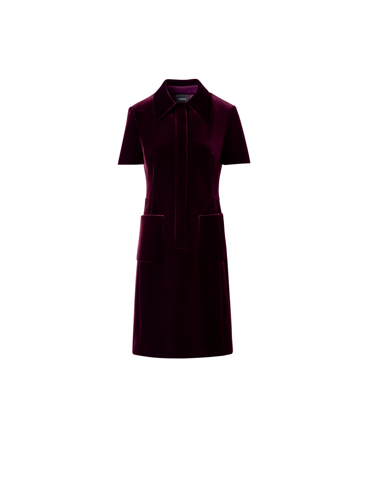 Designer Velvet Neoprene Short Dress - pink