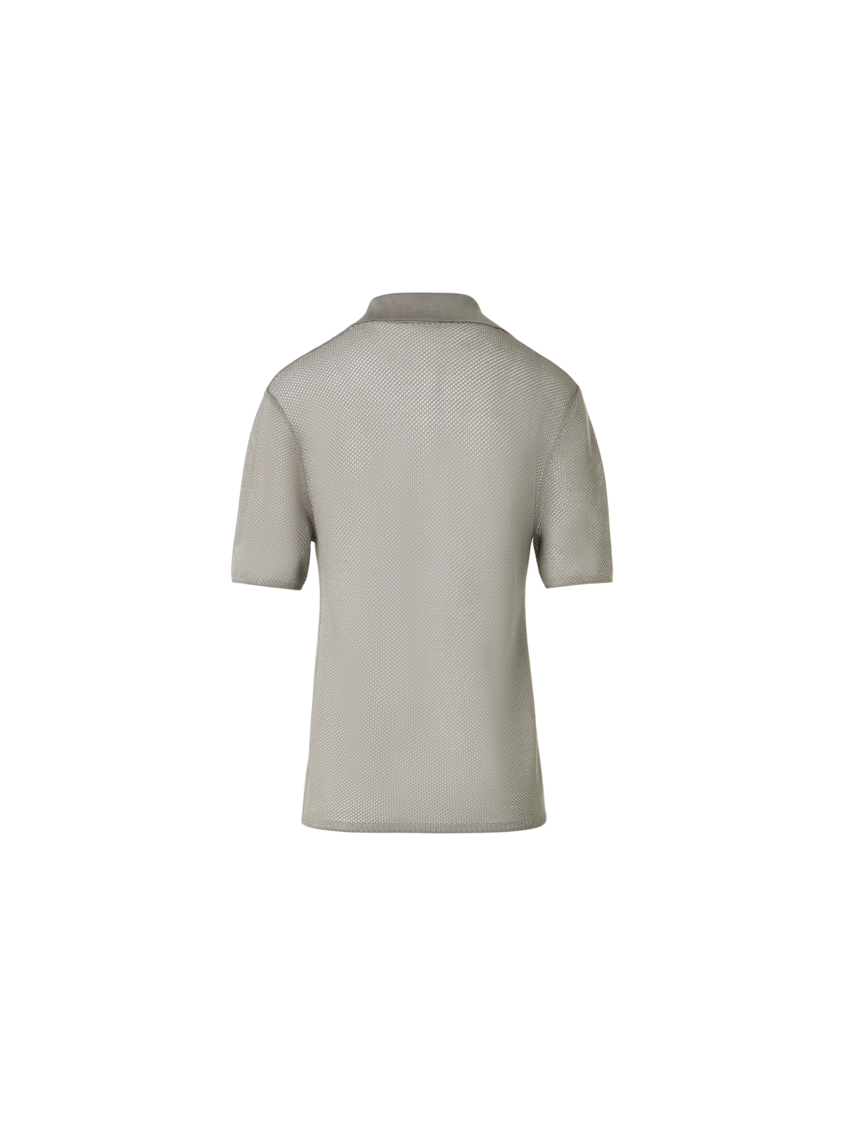Designer Relaxed Fit Two Tone Grid Silk Polo Sweater - neutral - beige