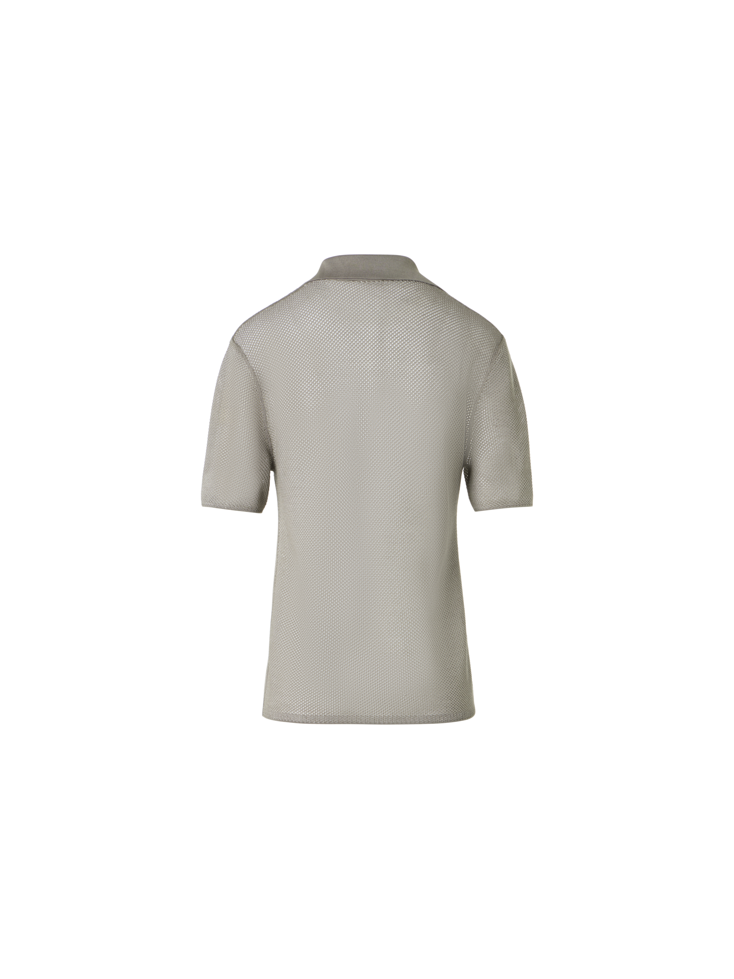 Designer Relaxed Fit Two Tone Grid Silk Polo Sweater - neutral - beige