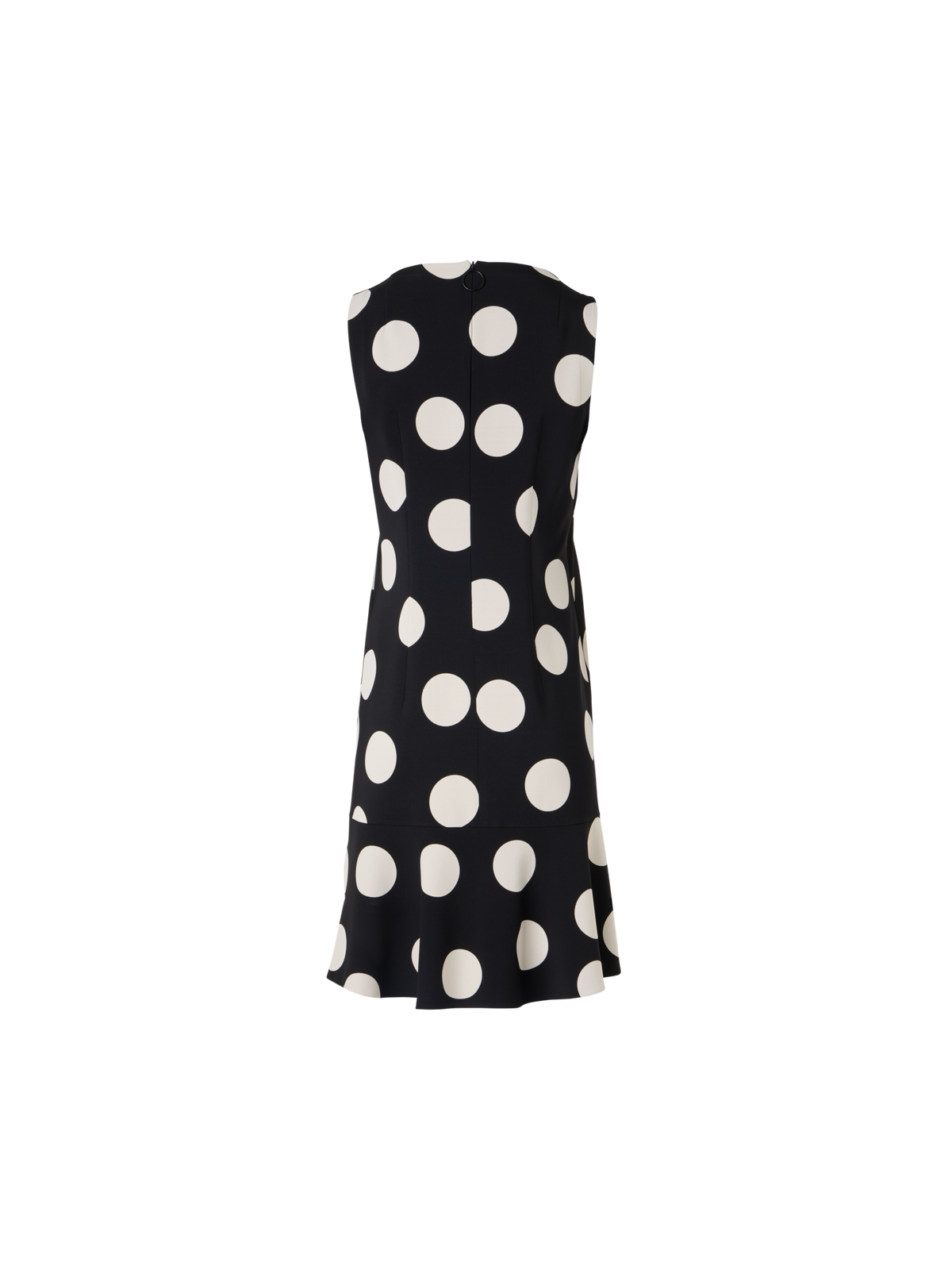 Designer Sleeveless Viscose-Stretch Crêpe Shift Dress - black