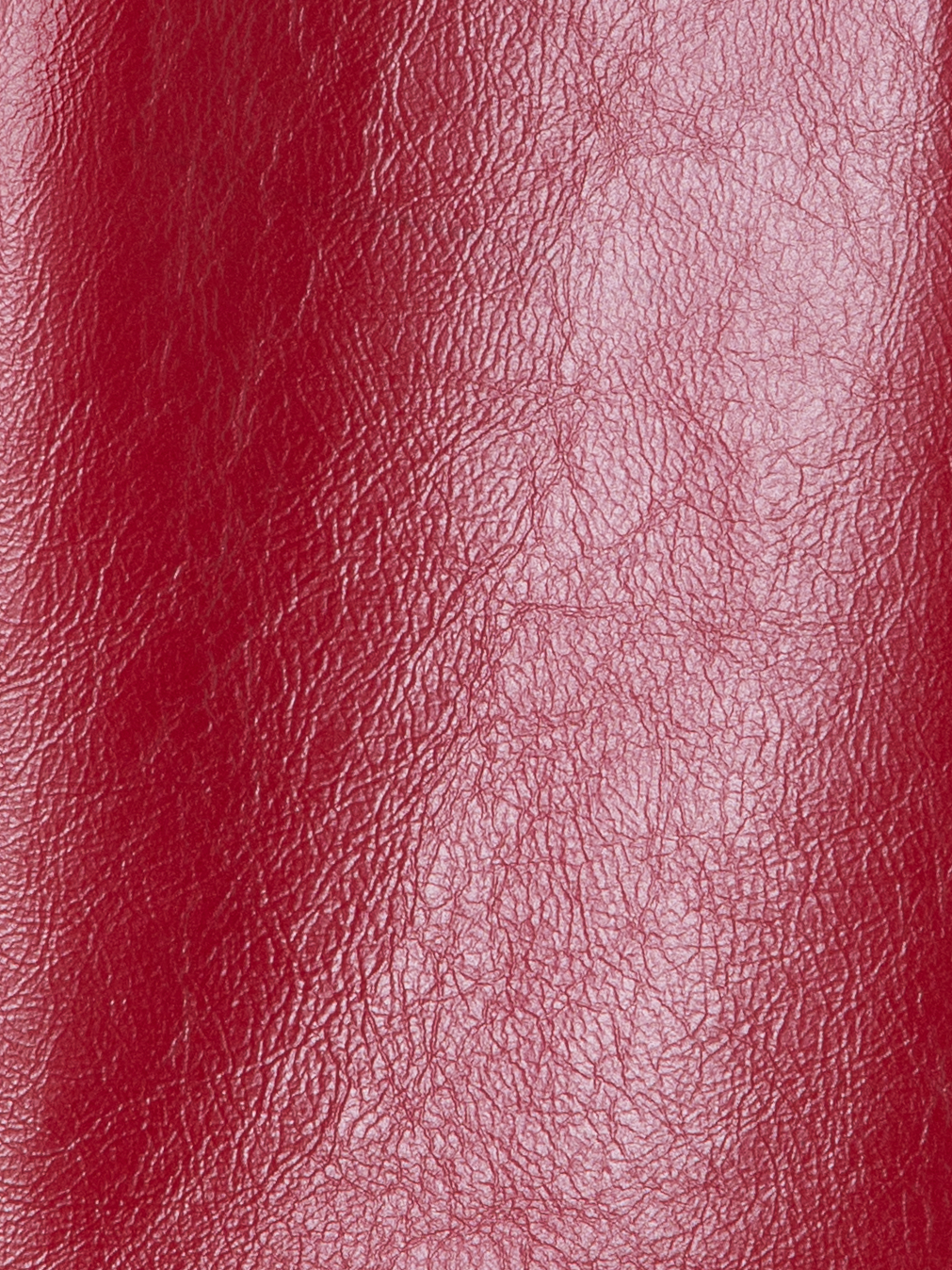 Designer Short Bomber Jacket in Lacquered Leather - red