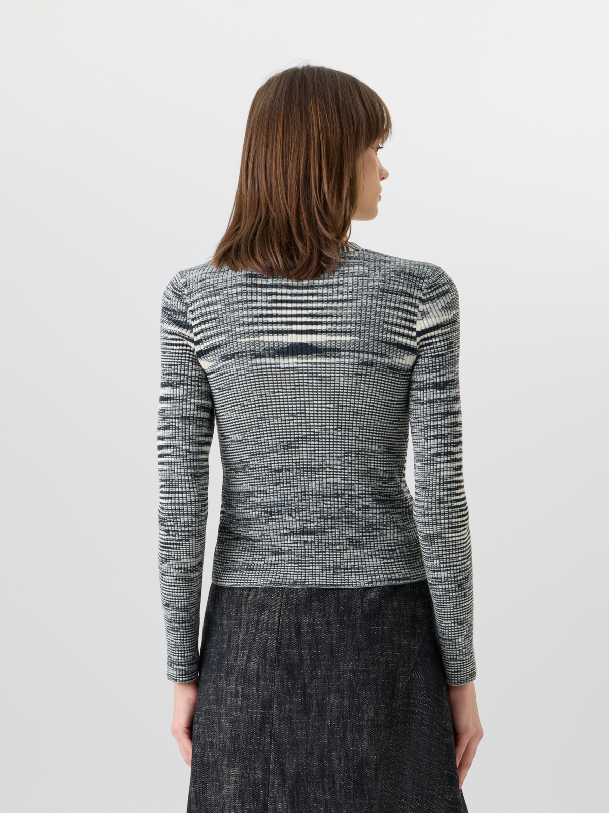Designer Long-Sleeve Merino Wool Knit Cardigan - grey #editorial