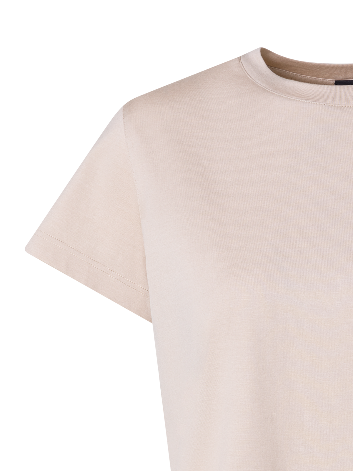 Designer Cotton Jersey T-Shirt - beige