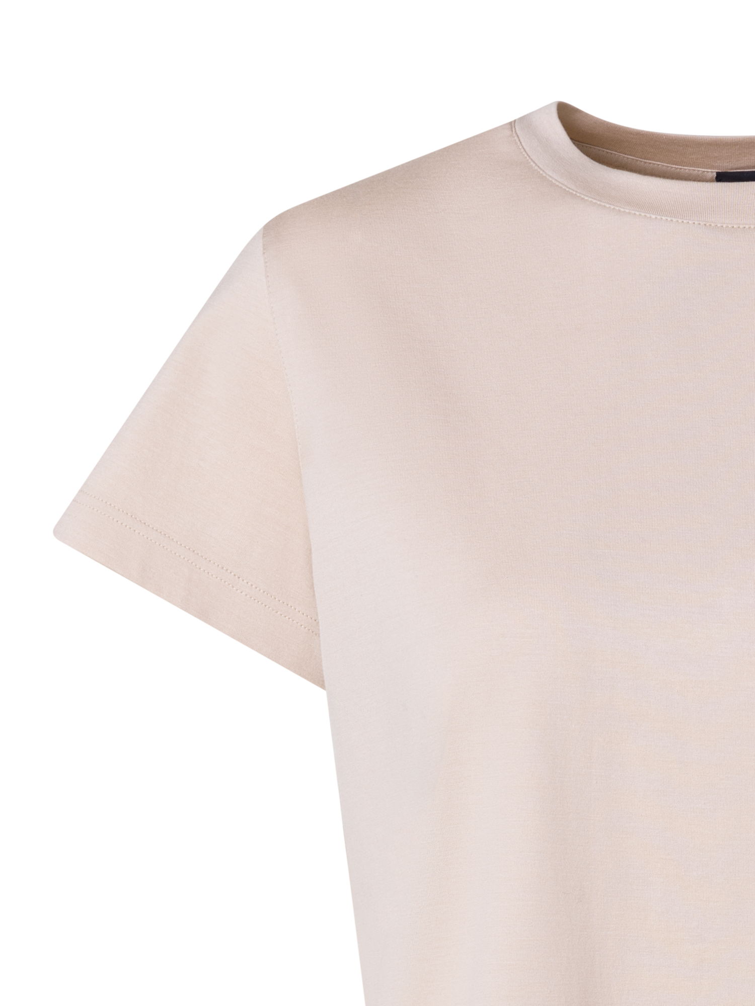Designer Cotton Jersey T-Shirt - beige