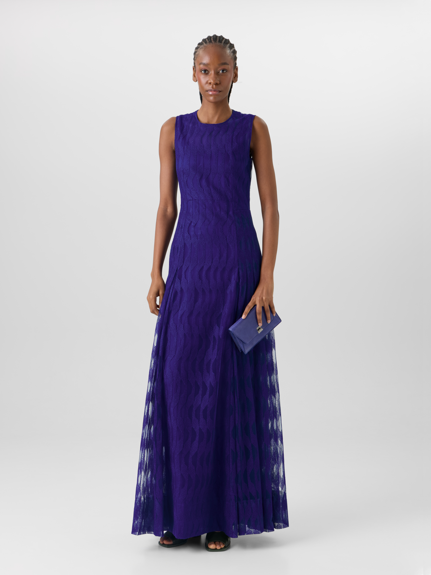 Designer Sleeveless High Plains Gown - purple 
