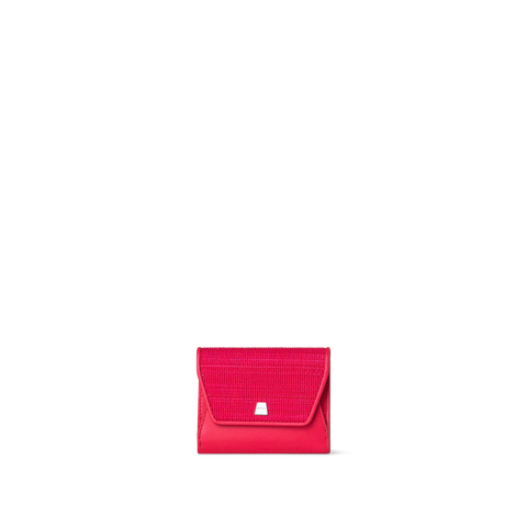 Kompaktes Portemonnaie aus Rosshaar und Leder