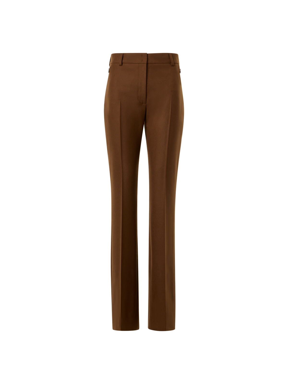 Designer Bootcut Wool Stretch Flannel Pants - brown