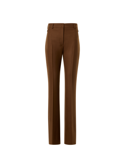 Designer Bootcut Wool Stretch Flannel Pants - brown