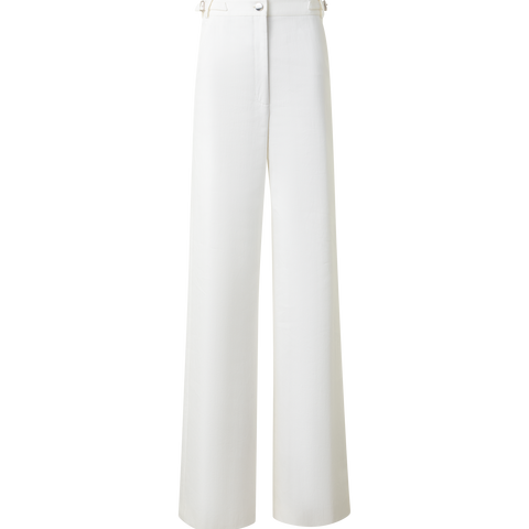 Wide Cotton Denim Stretch Pants