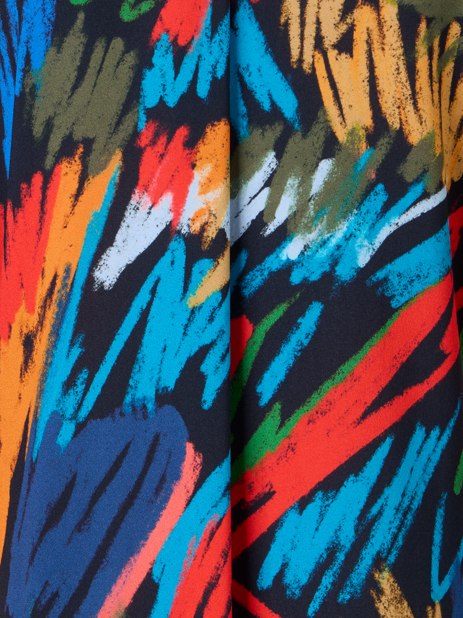 Designer Scribble Print Georgette Blouse - multicolor