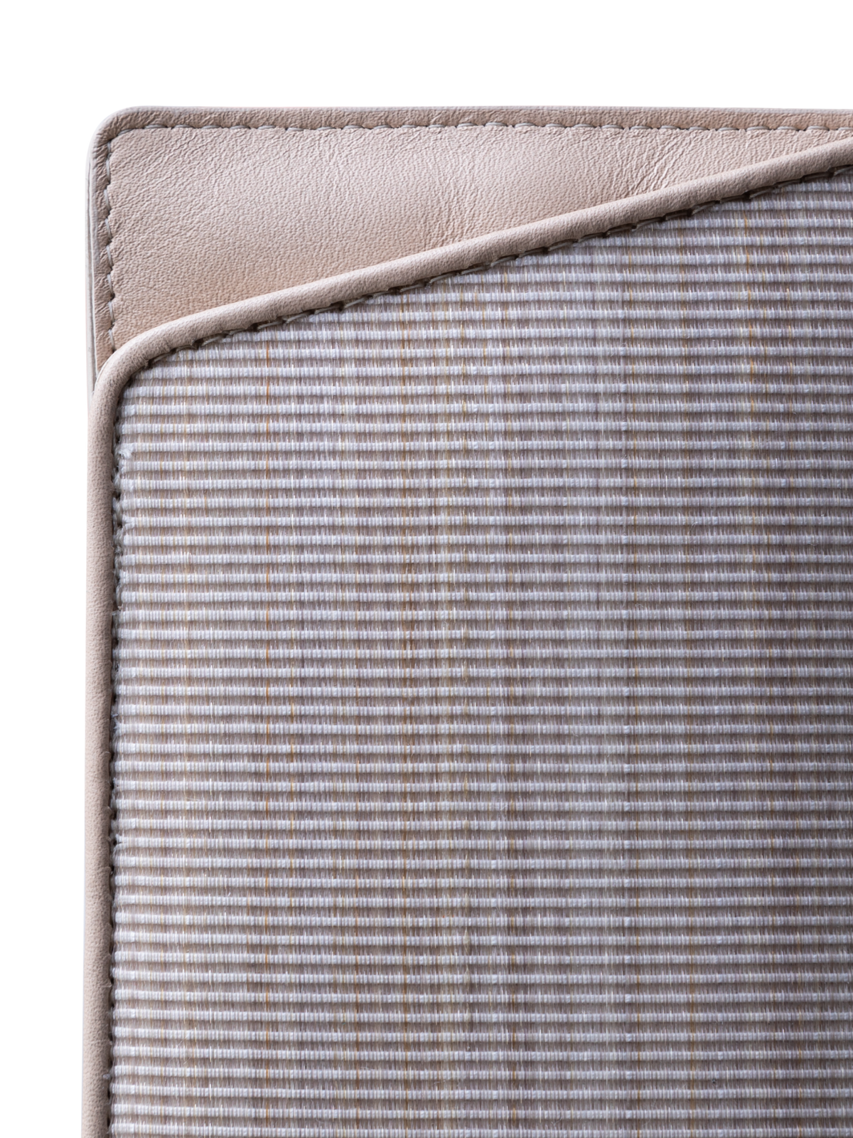 Designer Eyeglass Case in Horsehair and Leather - neutral - beige