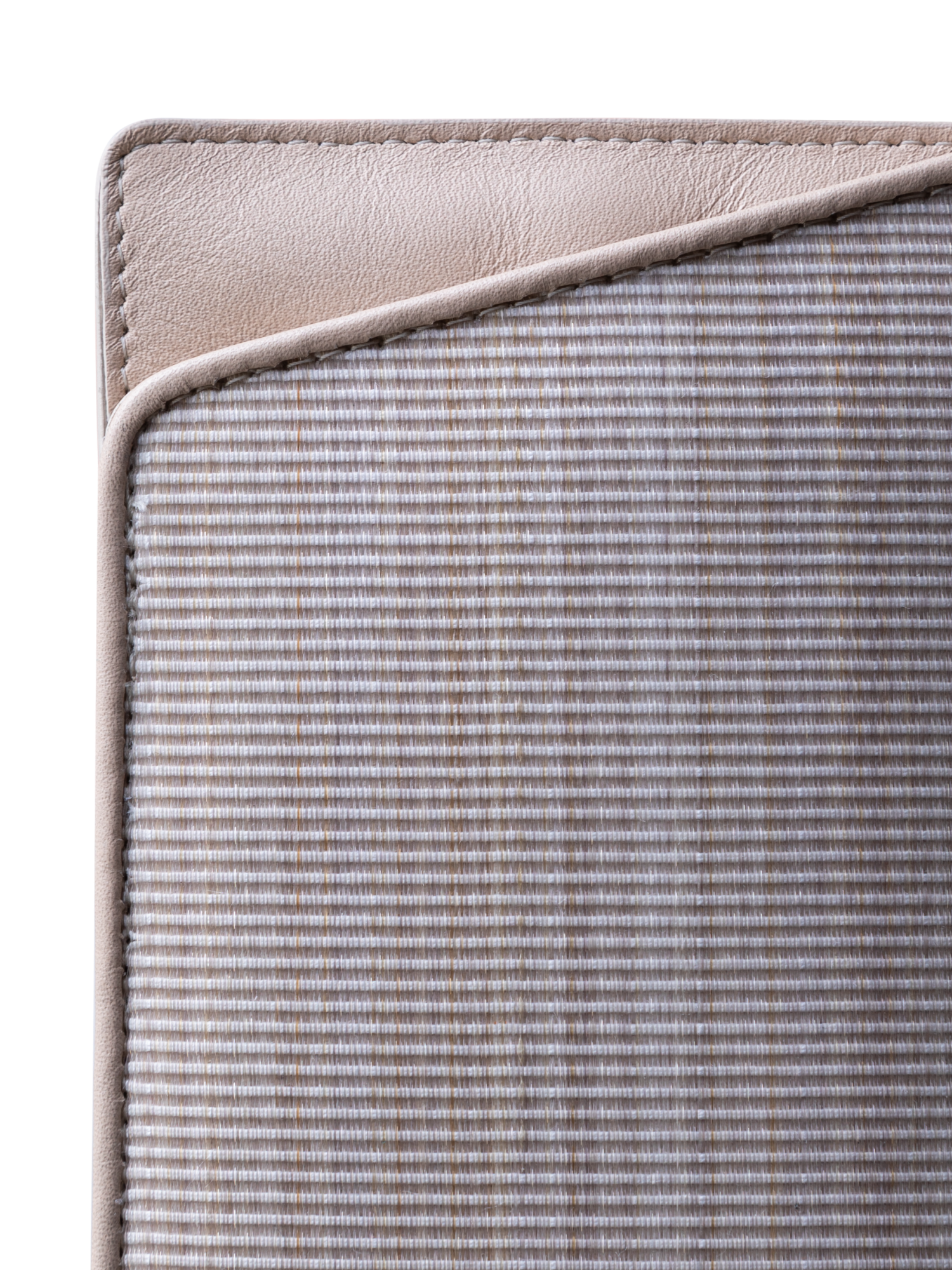 Designer Eyeglass Case in Horsehair and Leather - neutral - beige