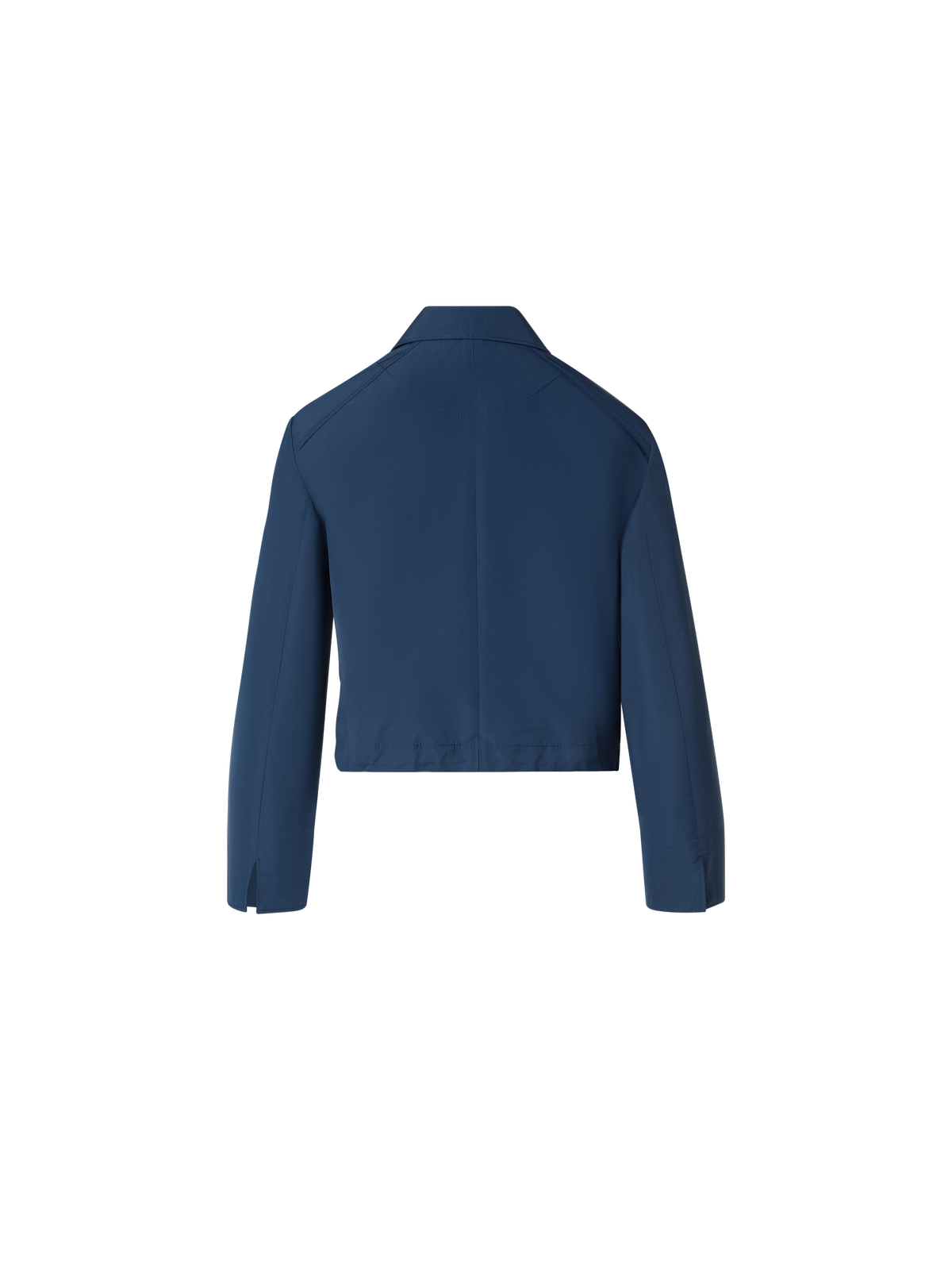 Designer Short Techno Taffeta Jacket - navy - blue