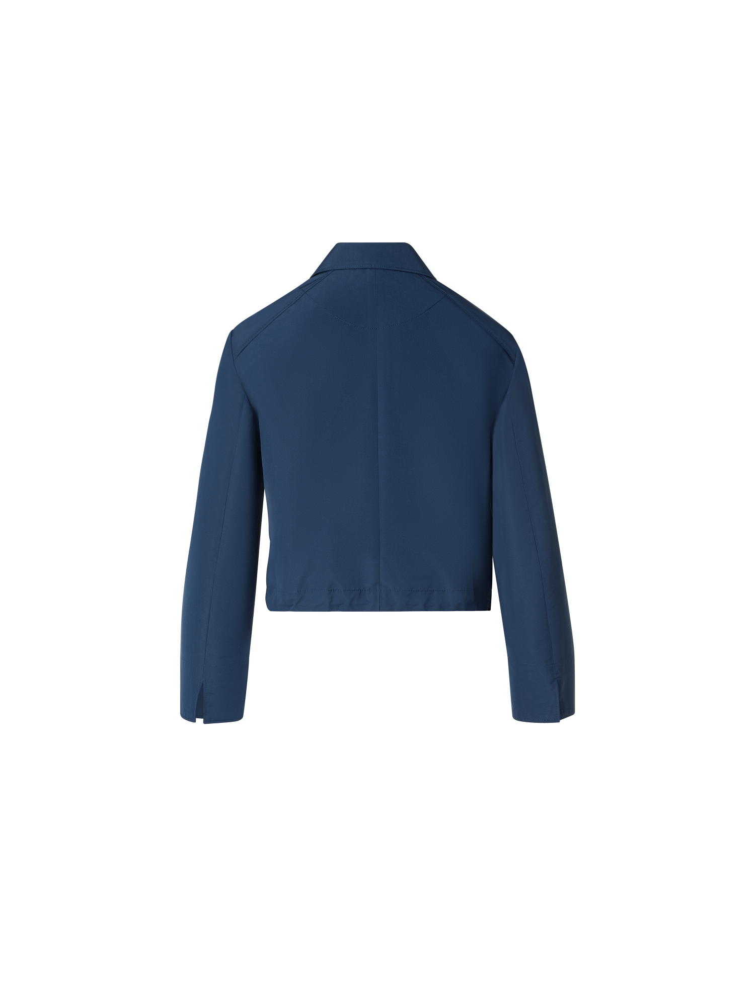 Designer Short Techno Taffeta Jacket - navy - blue