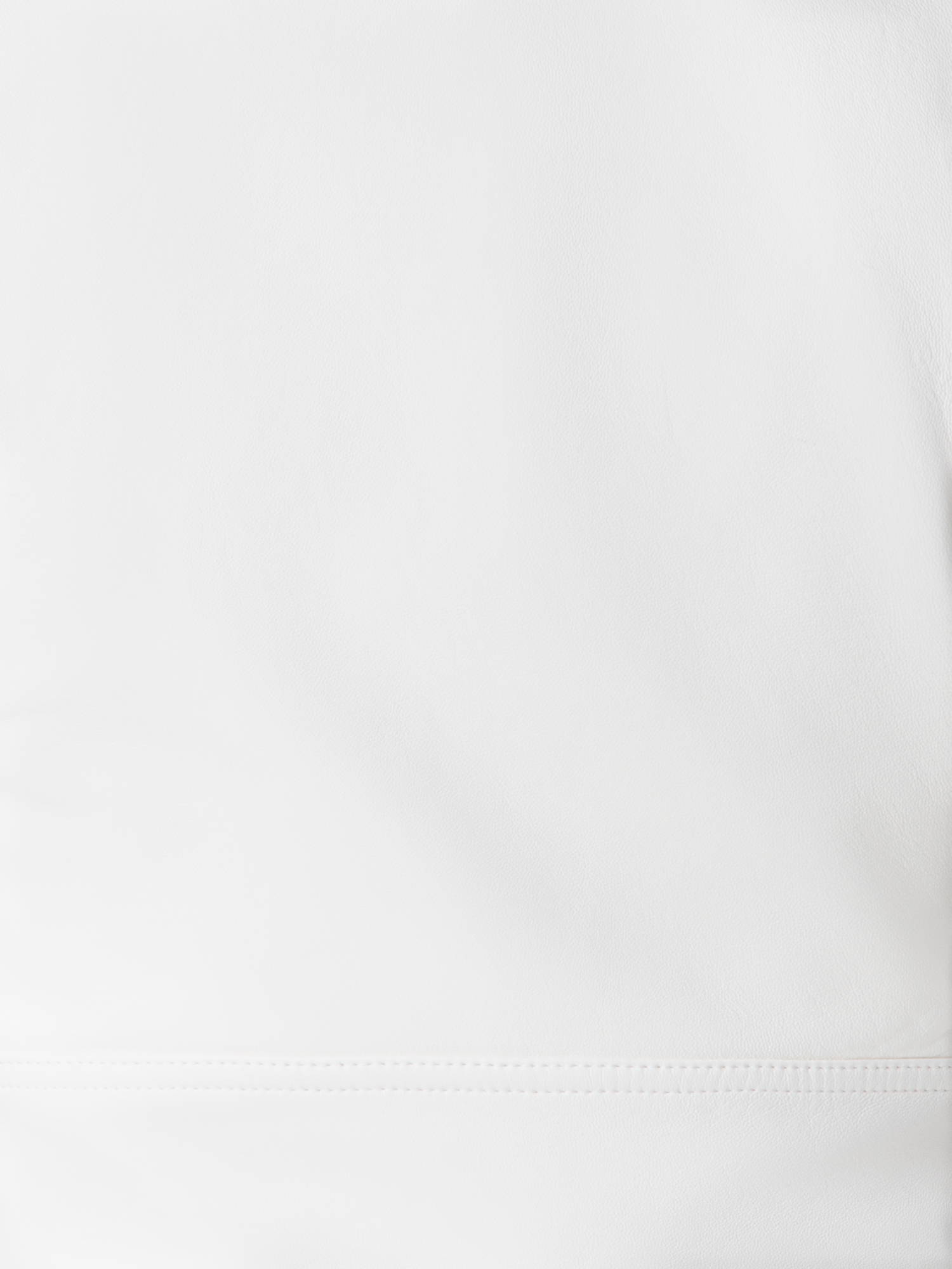 Designer Fitted Biker Style Leather Gilet - neutral - ecru - white