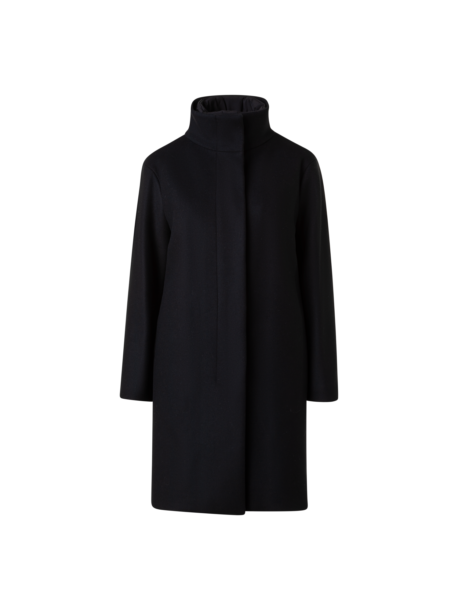 Designer 3-in-1 Long Coat - black