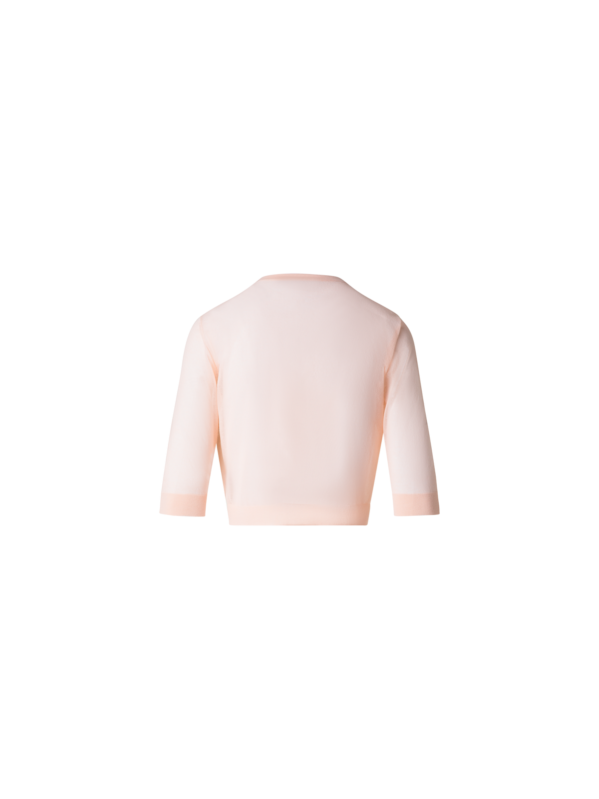 Designer Semi-Sheer Short Knit Cardigan - orange