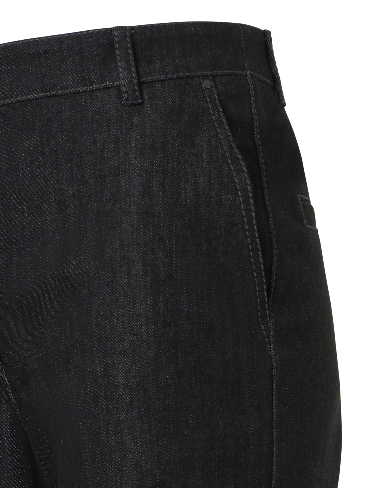 Designer Bootcut Cotton Denim Pants - black