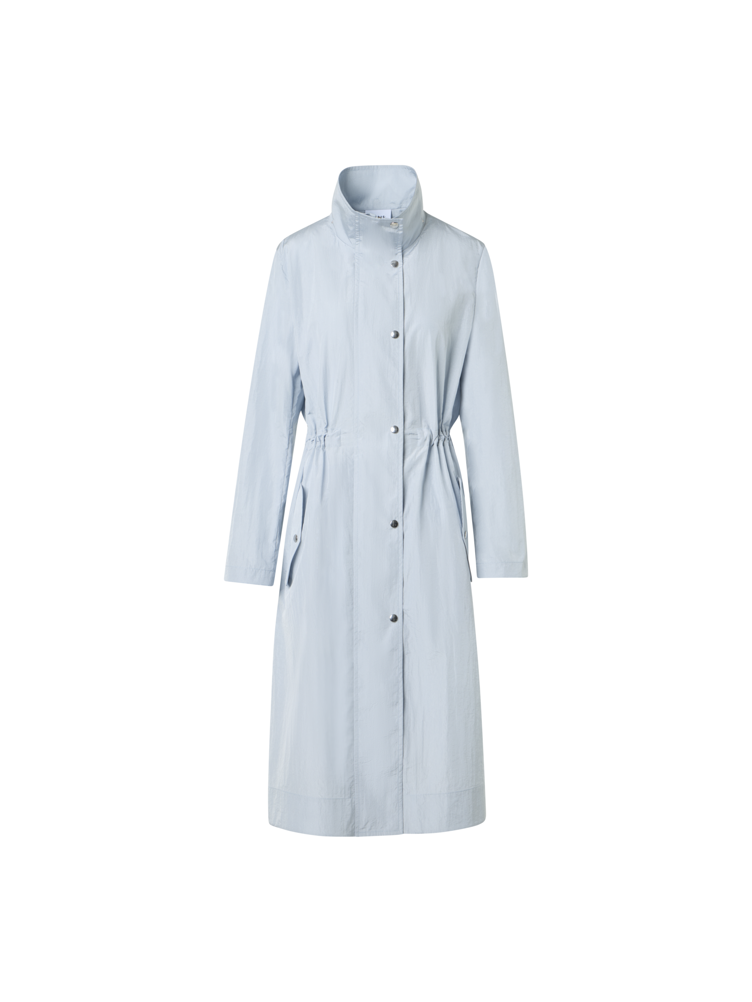 Designer Water-Repellent Lightweight Midi Parka - blue