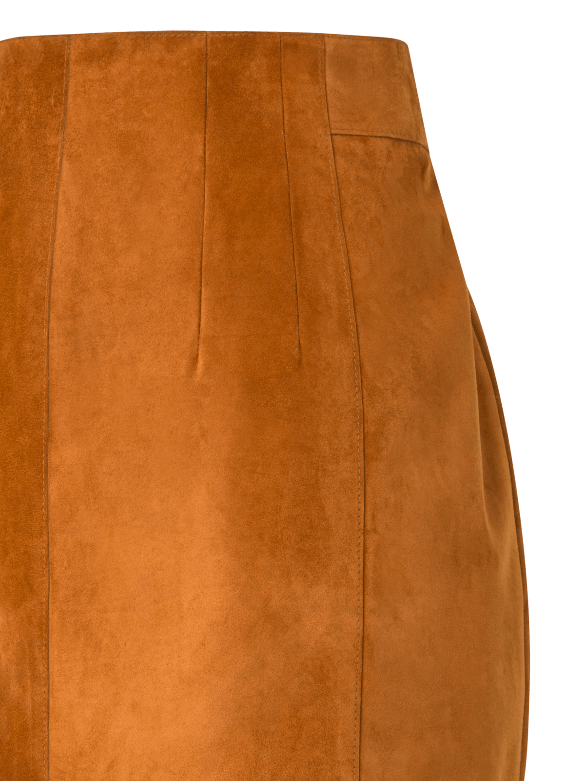 Designer Pencil Skirt in Suede - neutral - brown
