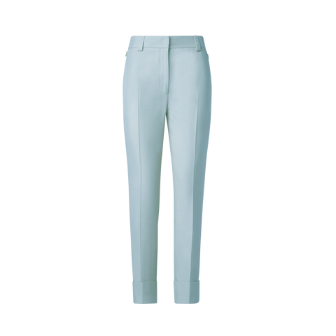 Tapered Hose aus Baumwoll-Seiden-Doubleface