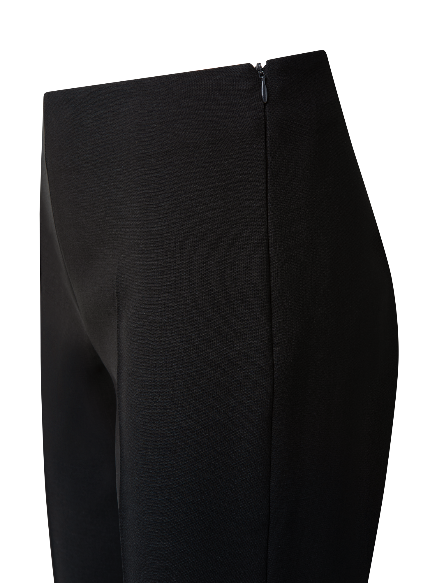Designer Slim Wool Double-Face Pants - neutral - black