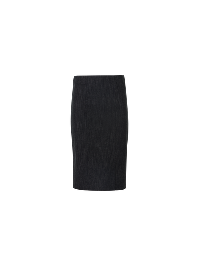 Designer Denim Pencil Skirt - black