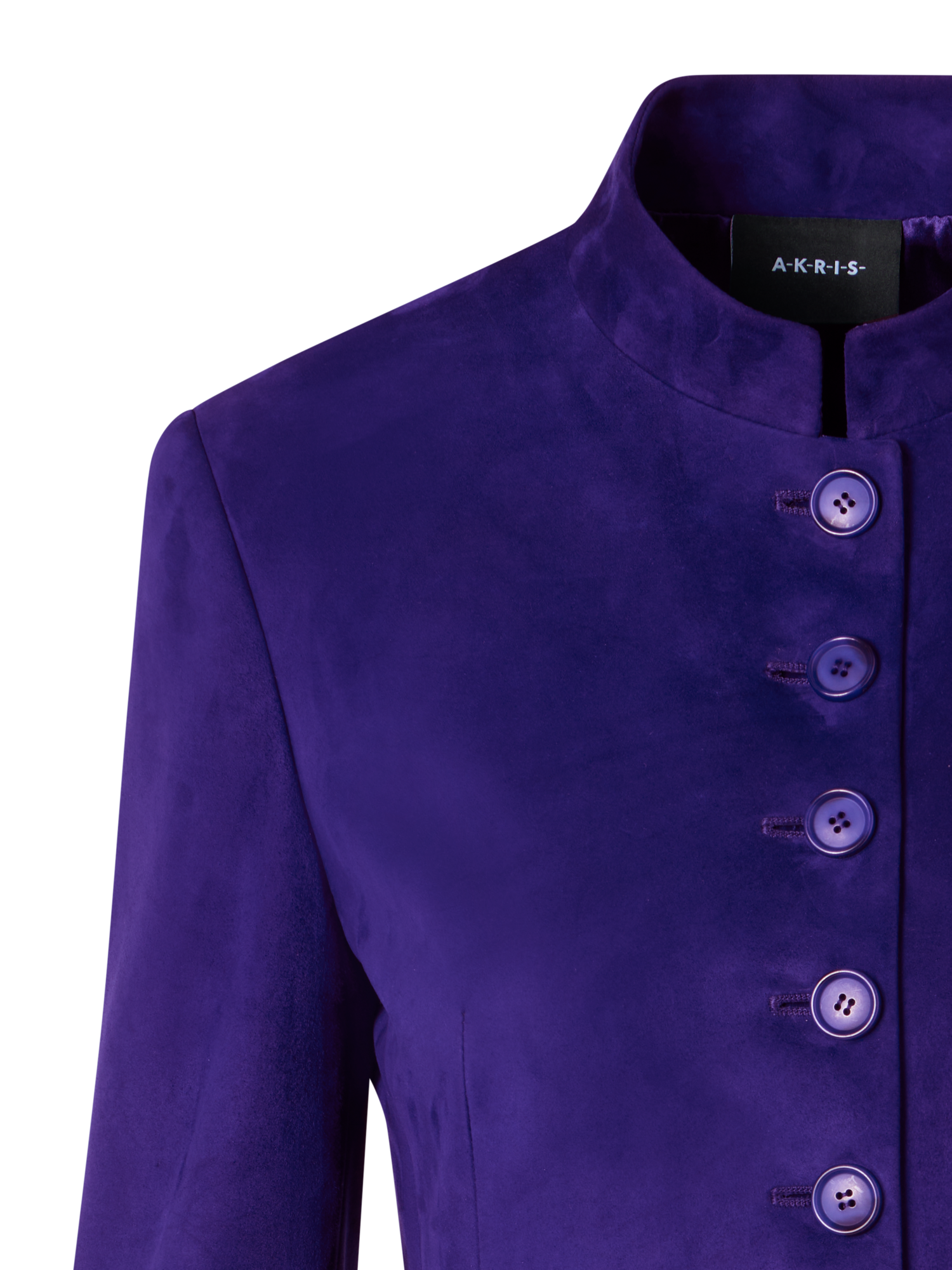 Designer Deva Short Jacket in Suede - purple