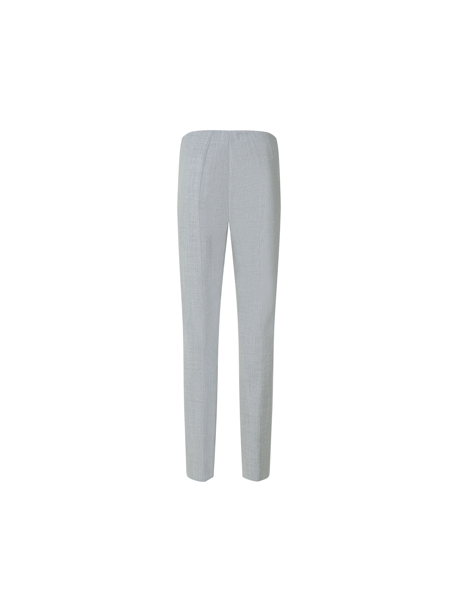 Designer Slim Wool Double-Face Pants - grey