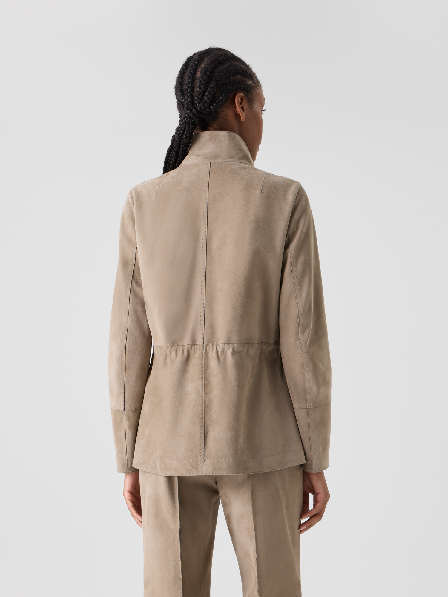 Designer Chianti Safari Jacket in Suede - neutral - brown 