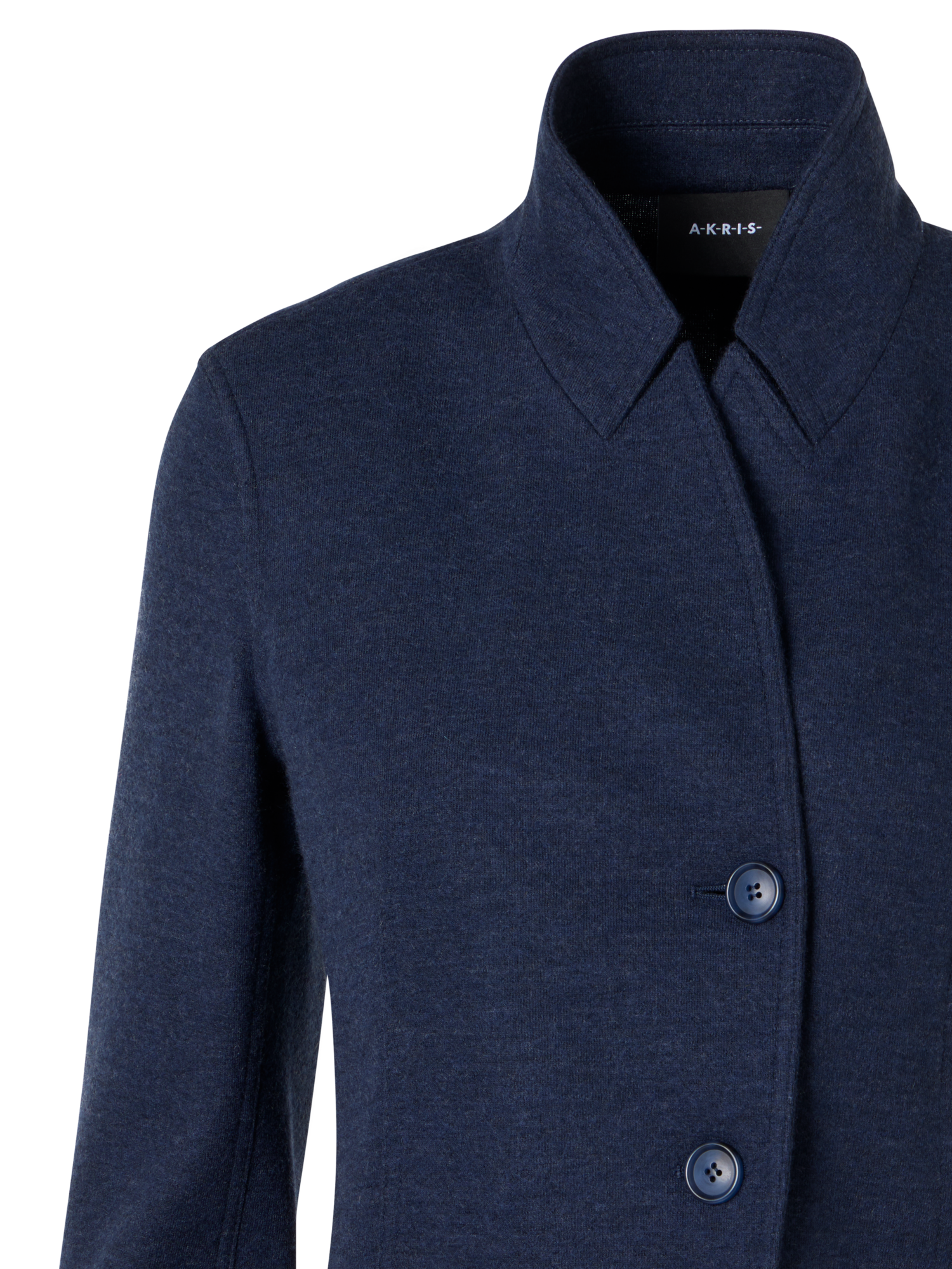 Designer Lima Short Jacket in Cashmere-Jersey - blue