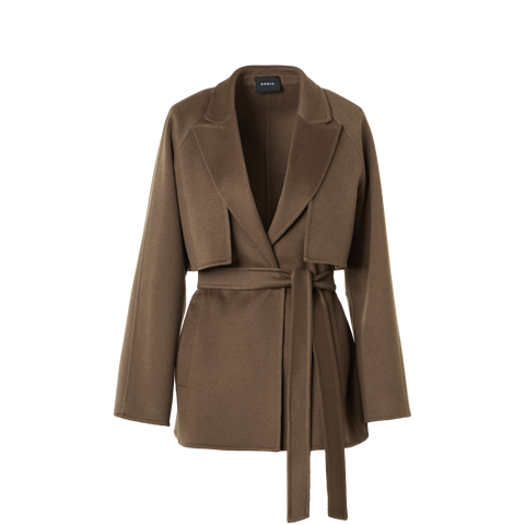 Kurzer Duo-Mantel Kaschmir Gilet mit Bolero