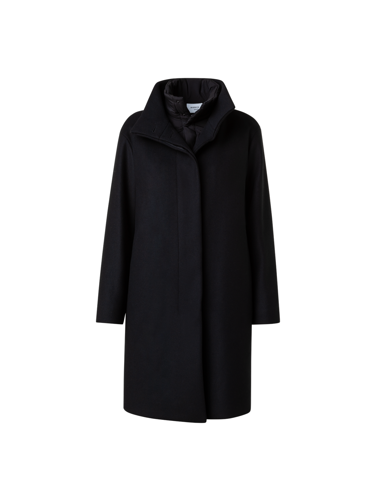 Designer 3-in-1 Long Coat - black