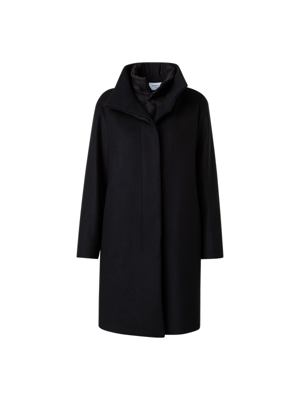 Designer 3-in-1 Long Coat - black