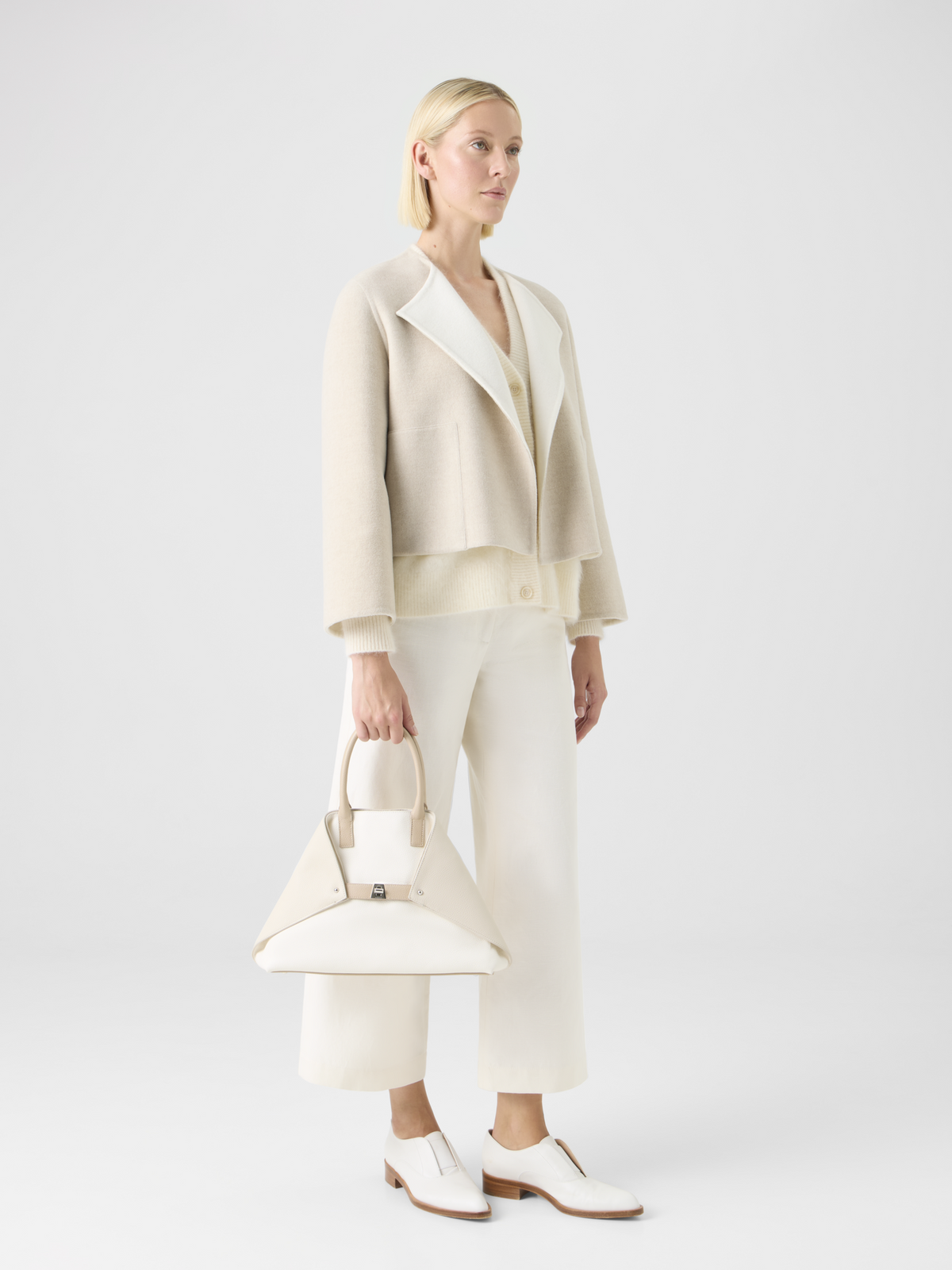 Designer Ai Small Top Handle Tote - multicolor - beige #editorial