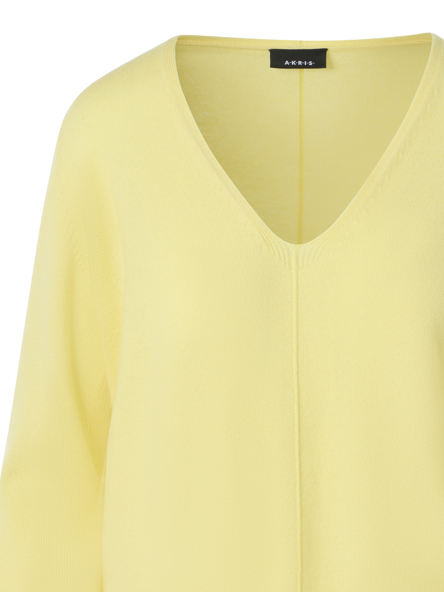 Designer Pure Cashmere V-Neck Sweater - yellow