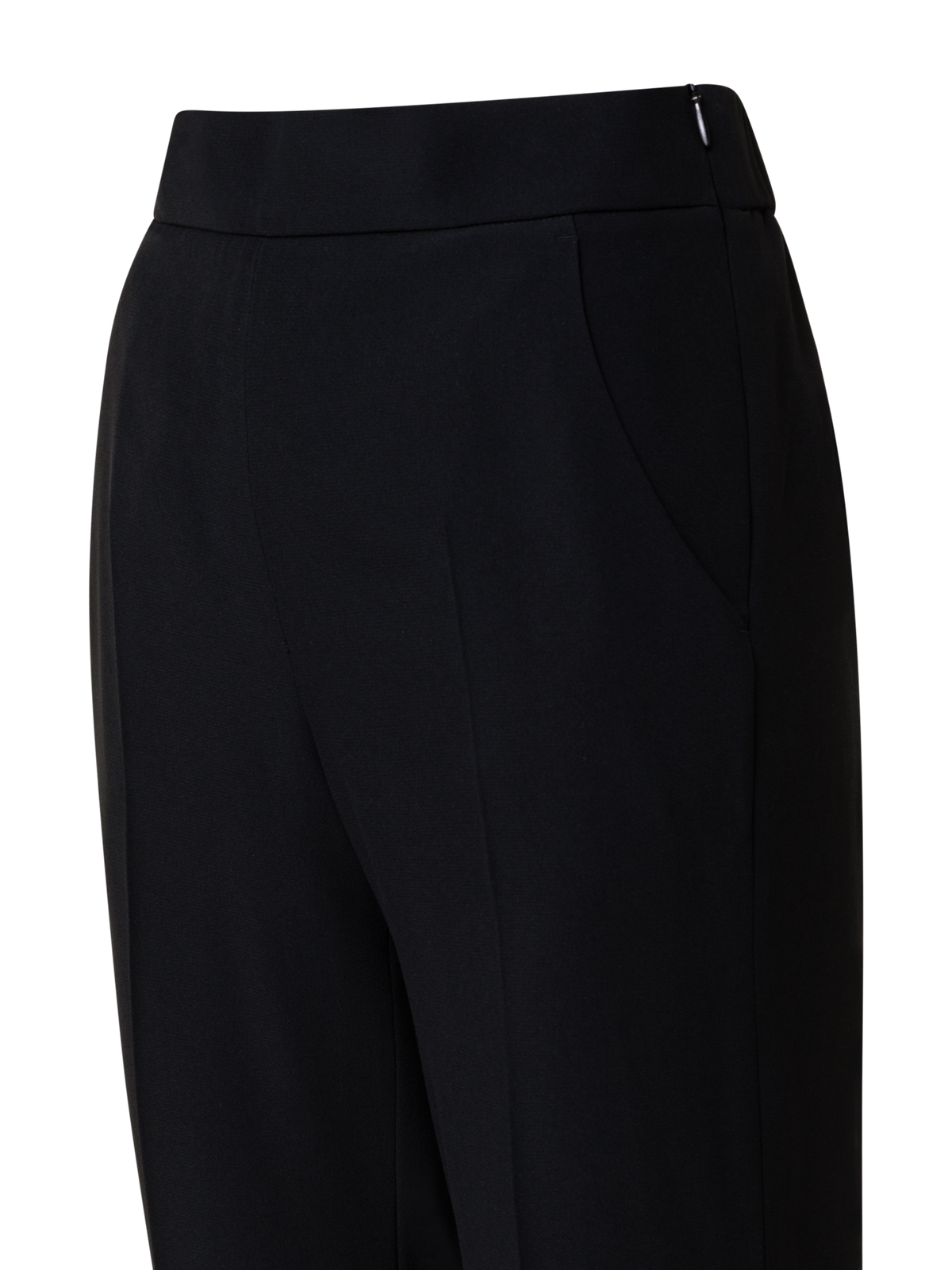 Designer Tapered Crêpe Pants - black