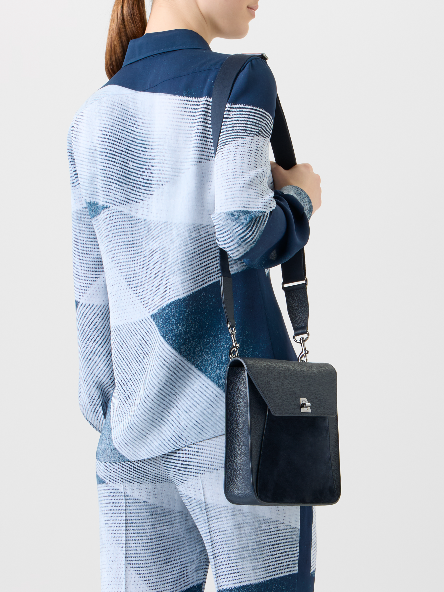 Designer Anouk Little Messenger Bag - neutral - navy - blue 