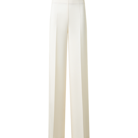 Weite Gerade Hose aus Woll-Doubleface